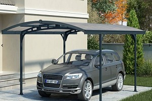 Carport aluminium toit polycarbonate ATLAS 14,4 m² 1 voiture