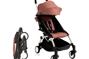 Poussette Yoyo+ 4 roues châssis blanc assise 6+ ginger Babyzen
