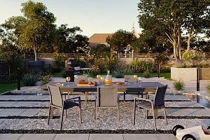Table de jardin NATERIAL Odyssea II rectangulaire 10 personnes anthracite