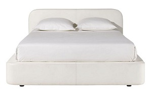 Ottori Lit en cuir 140x200cm avec rangement Habitat - Soldes Lit Habitat
