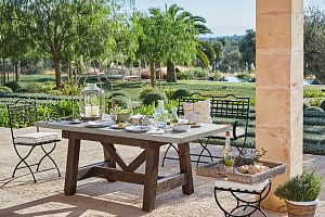 Ensemble banc et chaises TERELL en Fer noir
