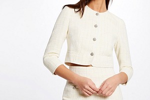 Veste droite manches 3/4 Iris Mittenaere MORGAN jaune
