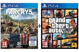 Jeu vidéo pas cher - Pack Far Cry 5 + GTA V à 33 € sur PS4