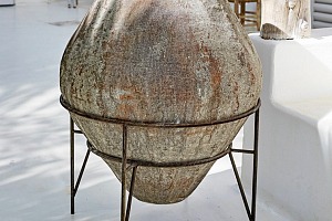 Vase PIVE Pierre artificielle marron vieilli