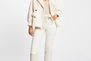 Blouson ample GSNOW MORGAN imitation fourrure écru