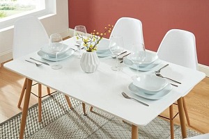KITTOS Ensemble Table à manger + 4 chaises