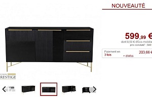 Buffet CHANDRA 2 portes et 3 tiroirs