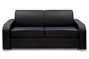 Canapé express 160 cm SOFIA EDITION Cuir et PU Cayenne noir