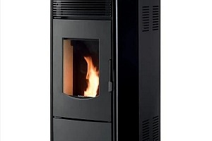 Poêle à granulés étanche SILVERCERAM7 SUPRA 7 kW Noir