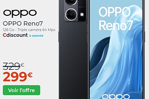 OPPO Reno7 8 Go RAM + 128 Go Noir