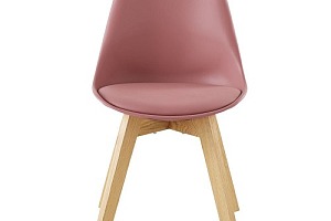 Chaises style scandinave Ice rose et chêne