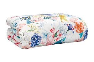 Fleurs Housse de couette en coton imprimée 260x240cm