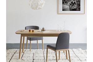 Losange Table de salle à manger extensible en chêne Habitat - Soldes Table Habitat