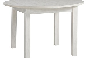 Table ronde CAMILLE Imitation chêne blanchi