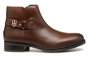 Tommy Hilfiger TH BUCKLE LEATHER BOOTIE Boots Marron