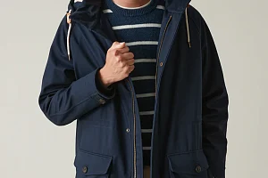 Parka doublée sherpa Homme Cyrillus Marine Collection famille