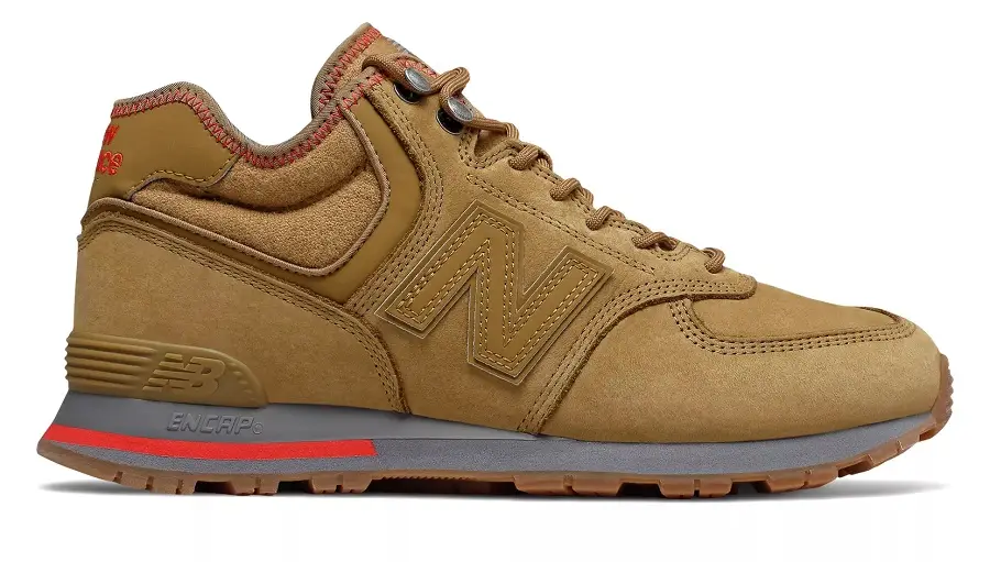 New Balance 574 Mid Tarnish with Velocity Red pour Homme