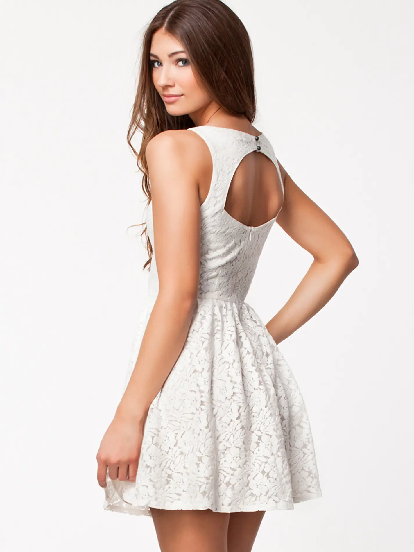 Fairy S/L Lace Dress Only Blanc