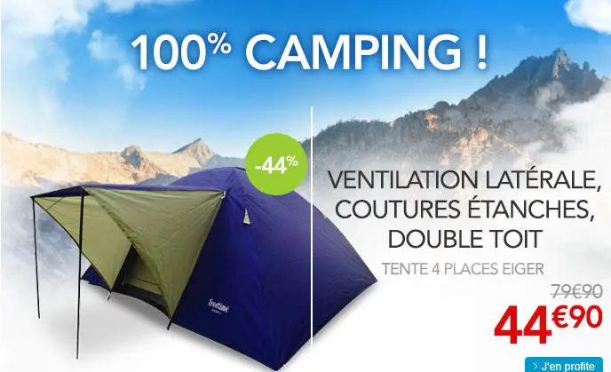 Freetime Eiger 4 pas cher - Tente de camping Rue du Commerce