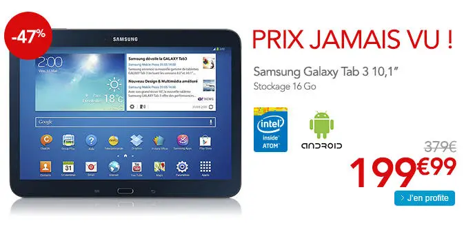 Samsung - Galaxy Tab 3 - Tablette Tactile 10,1