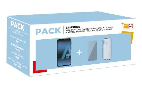 Le Samsung Galaxy A40 + coque de protection à 259 €