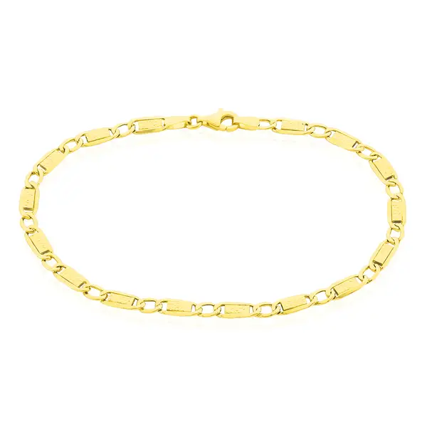 Bracelet Or Jaune Anouch Maille Plaquette - Bracelet Femme Histoire d'Or