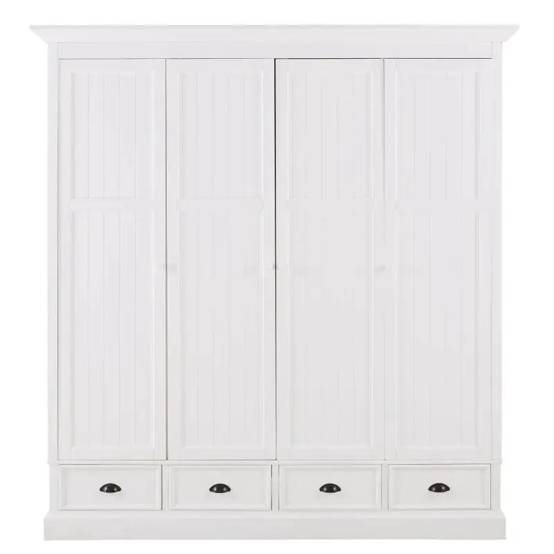 Dressing blanc Newport 4 portes 4 tiroirs - Maisons du Monde