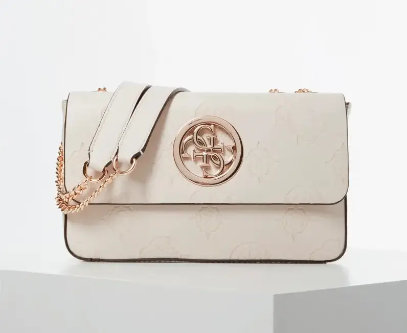 SAC A BANDOULIERE OPEN ROAD LOGO GUESS Beige