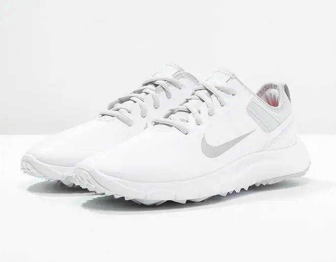 Nike Golf FI IMPACT 2 - Chaussures de golf - white/metallic silver/pure platinum/bright crimson