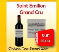 Saint Emilion Grand Cru 9.81 € Chateau Tour Simard 2004