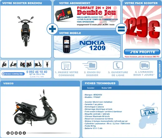 Un scooter plus un mobile avec forfait pour 129€ en série limitée sur Phone And Phone