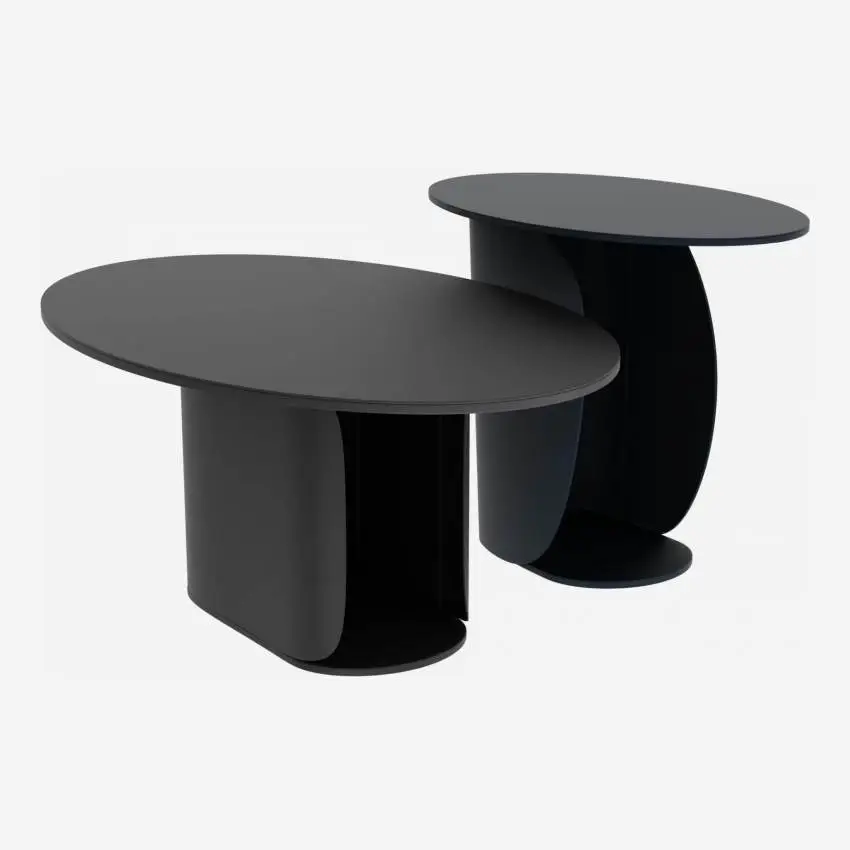 Shadow Table basse en métal Noir Habitat
