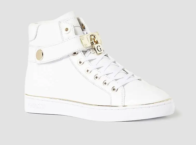 SNEAKERS BOXING CUIR Blanc GUESS