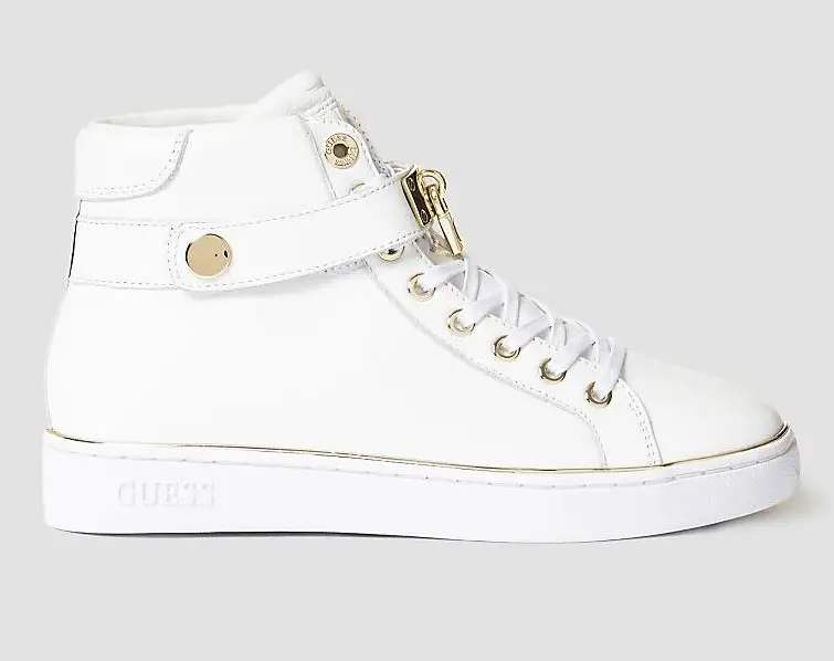 SNEAKERS BOXING CUIR Blanc GUESS