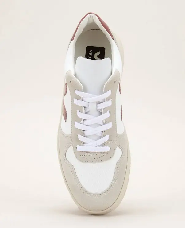 Veja V-10 Sneakers empiècements fantaisie blanc