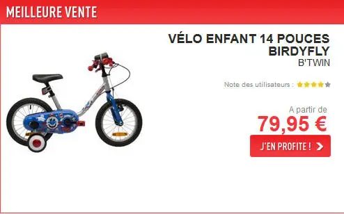 Vélo Enfant pas cher Decathlon à partir de 35.95 € sur Decathlon.fr